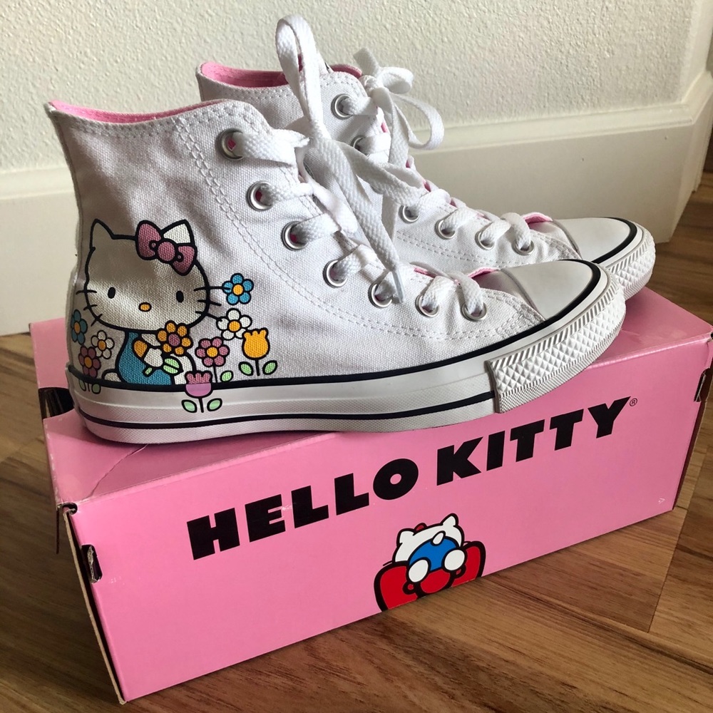Converse X Hello Kitty All Star White High Top